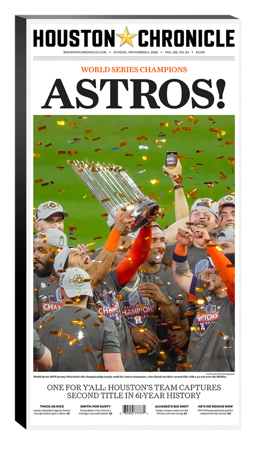 2022 "ASTROS!" Single Page Canvas Wrap Plaque